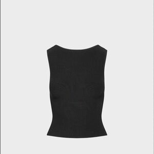 Aritzia sculpt knit boatneck backless top size small